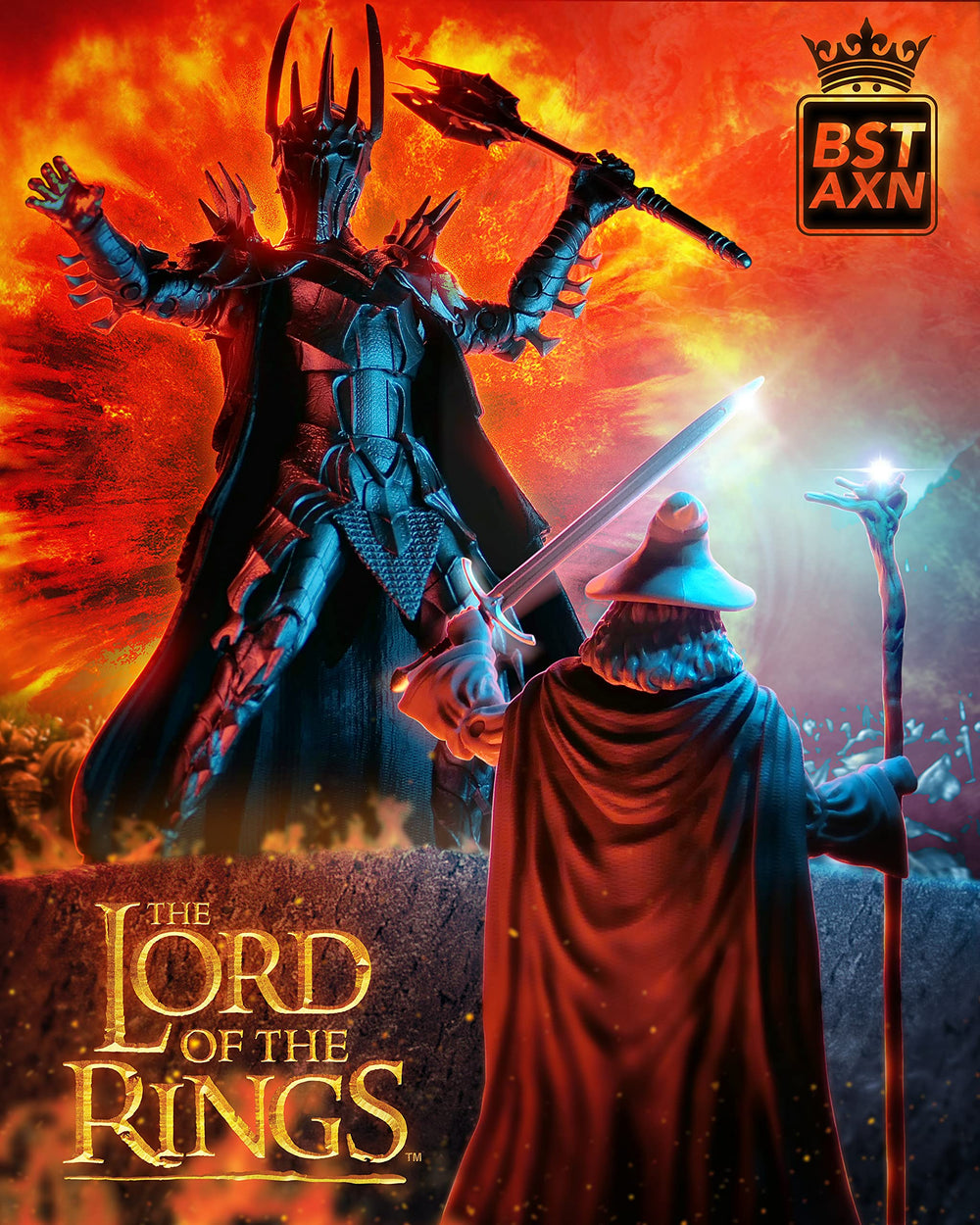 The Loyal Subjects Gandalf AXN 5in dioramic window box for shelf display