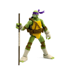 The Loyal Subjects Donatello front view shows IDW-inspired art for display.