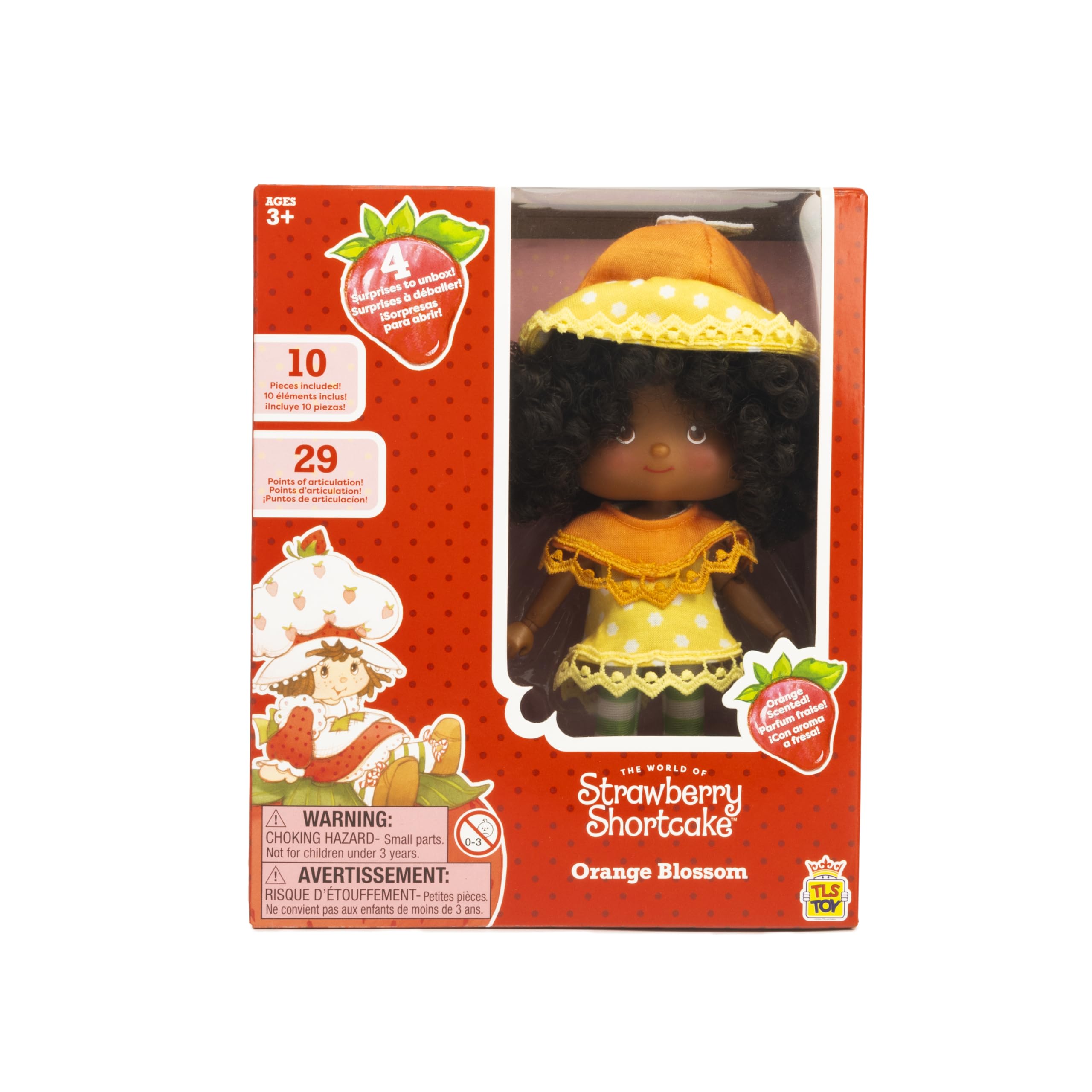 The Loyal Subjects Orange Blossom packaging with red polka dot box and surprises.
