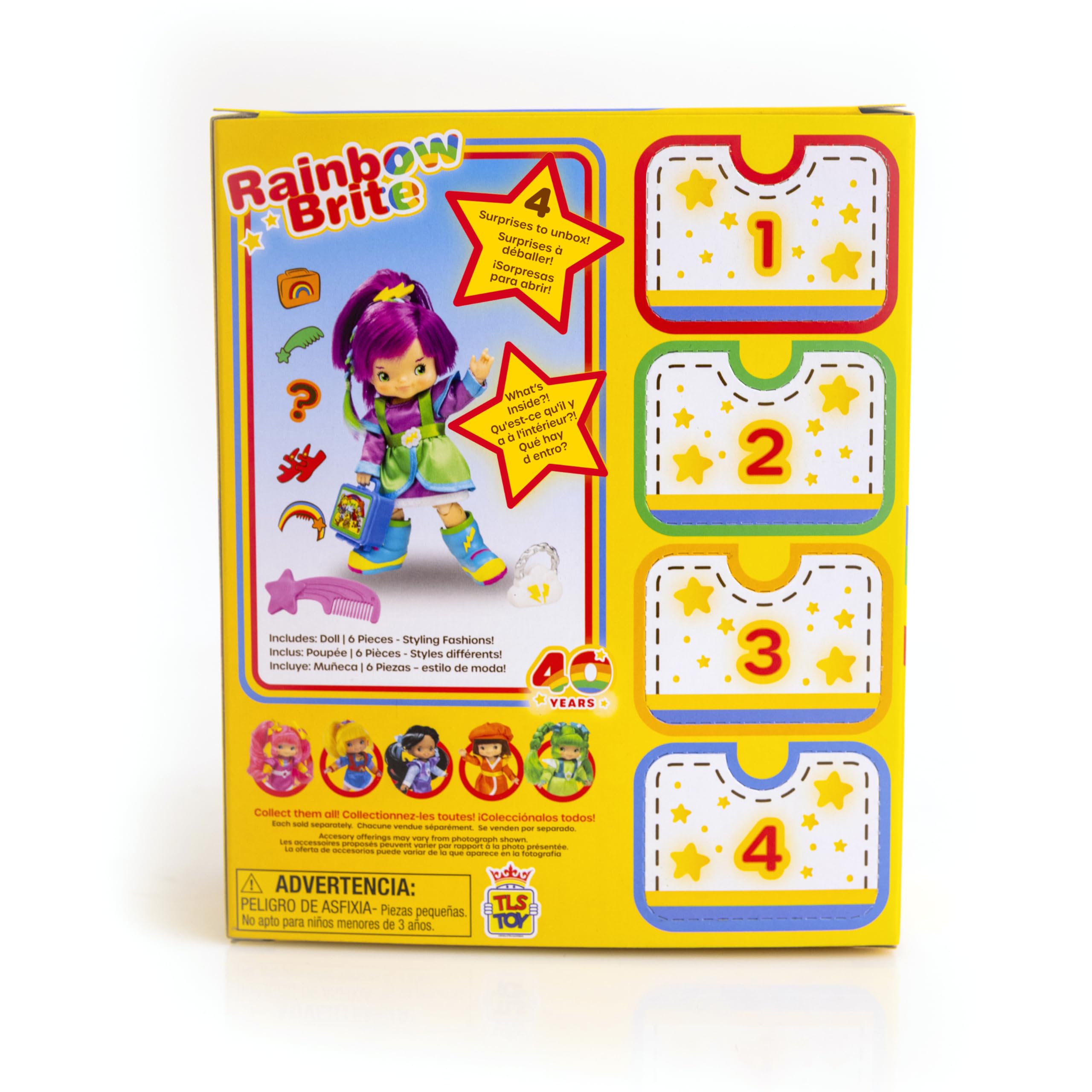 The Loyal Subjects Rainbow Brite dolls offer mix-and-match fun through compatible outfits.