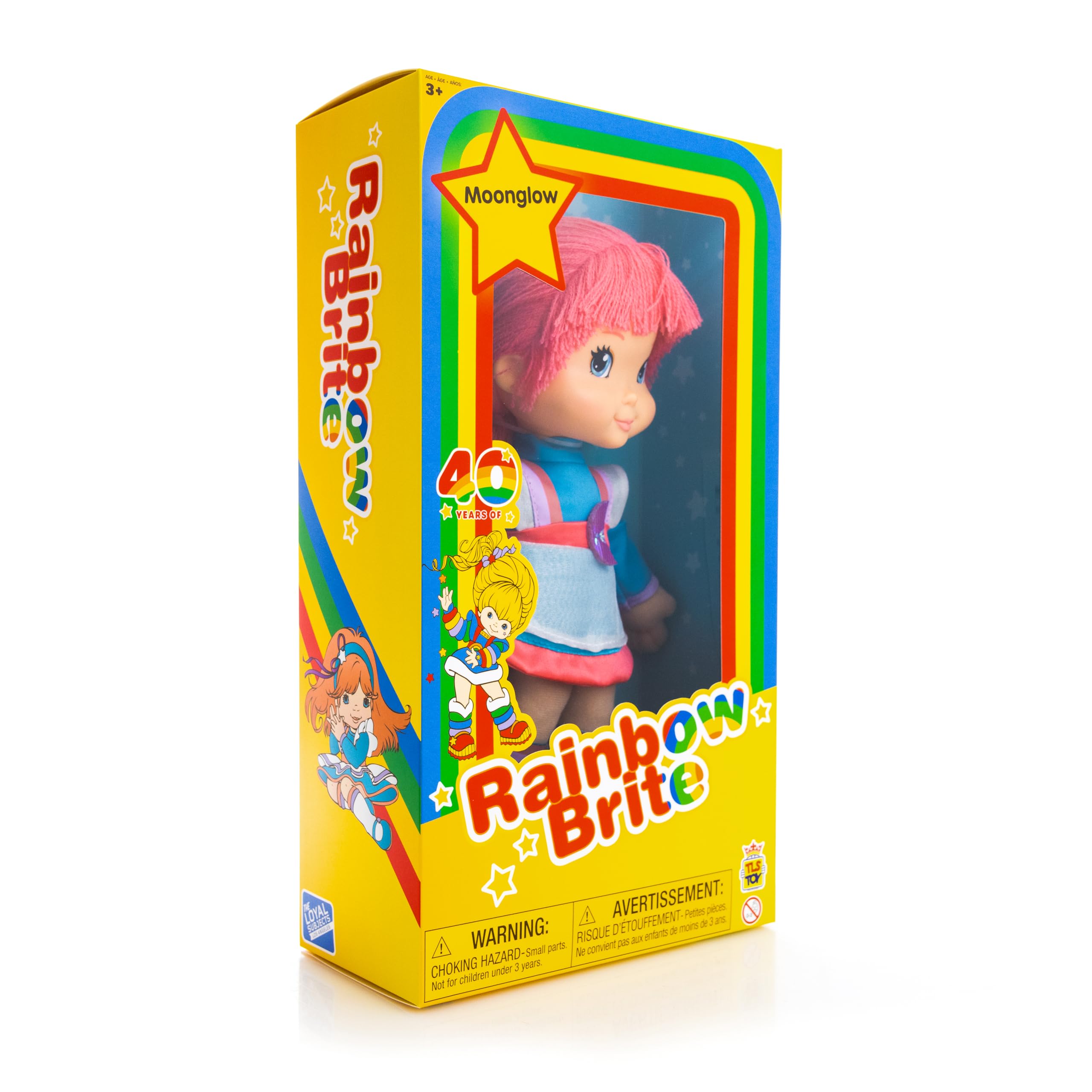 The Loyal Subjects Rainbow Brite Moonglow includes sticker sheet for added fun