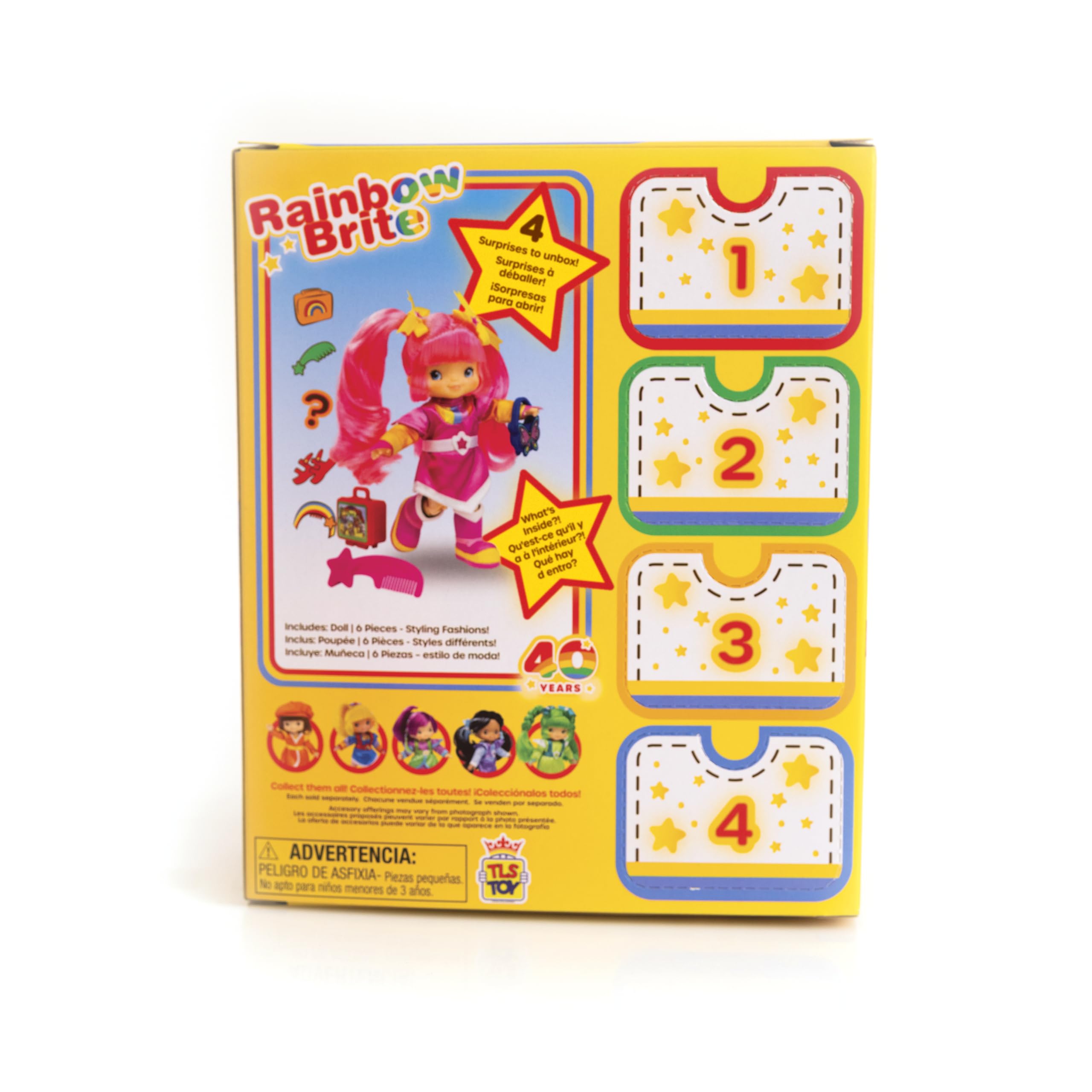The Loyal Subjects Rainbow Brite Tickled Pink collection shot with other dolls.