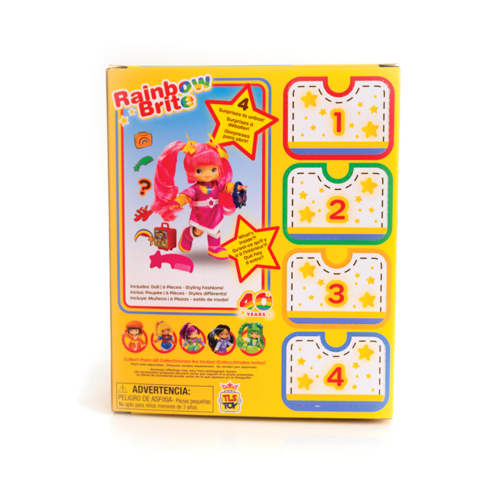 The Loyal Subjects Rainbow Brite Tickled Pink collection shot with other dolls.