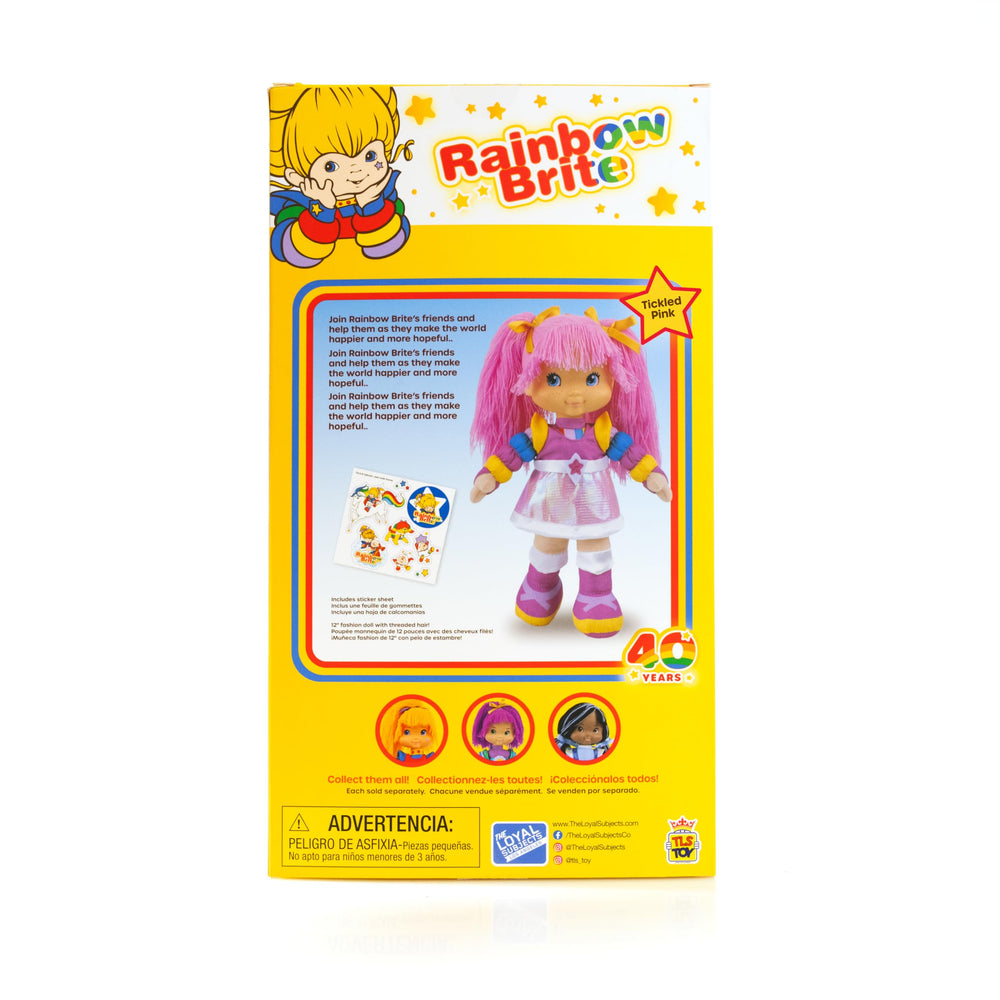 12 inch Tickled Pink doll with soft plush inviting cuddly display and storytelling