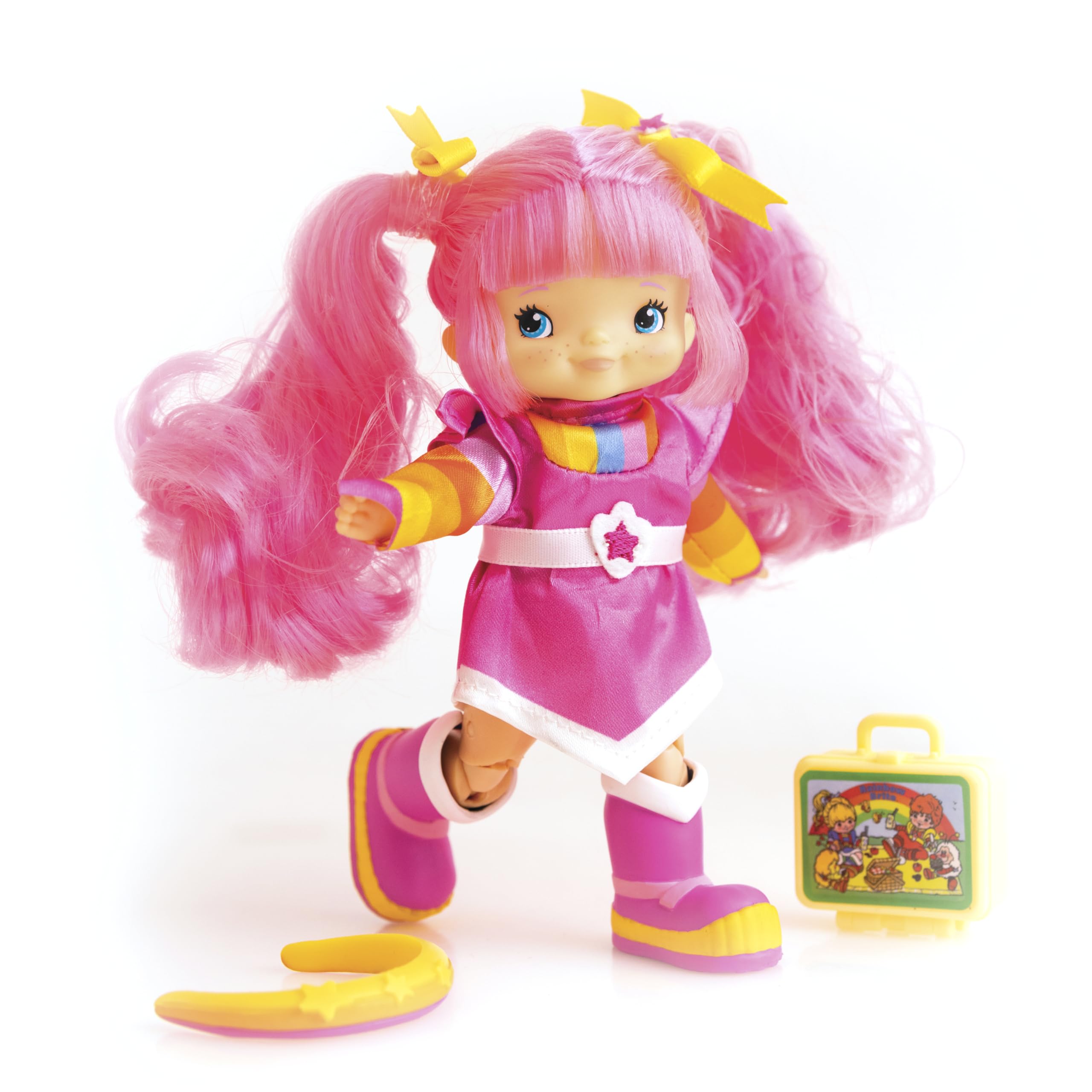 The Loyal Subjects Rainbow Brite Tickled Pink front view promotes imaginative play with vibrant hair.