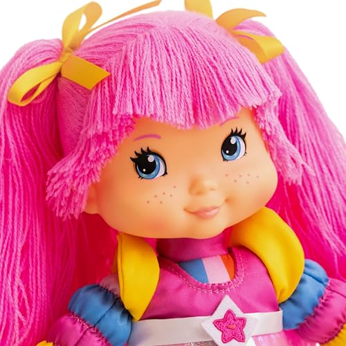 Colorful outfit closeup highlighting high quality fabric and Rainbow Brite style