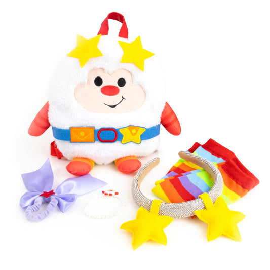 The Loyal Subjects Rainbow Brite Twink backpack plush with adjustable straps for adventures