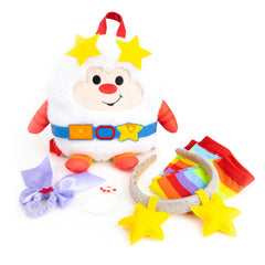 The Loyal Subjects Rainbow Brite Twink backpack plush with adjustable straps for adventures
