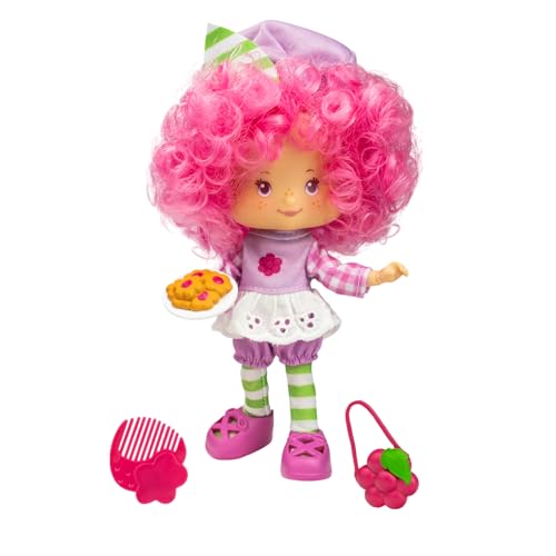 Raspberry Tart features checkered sleeves for stylish storytelling during pretend play.