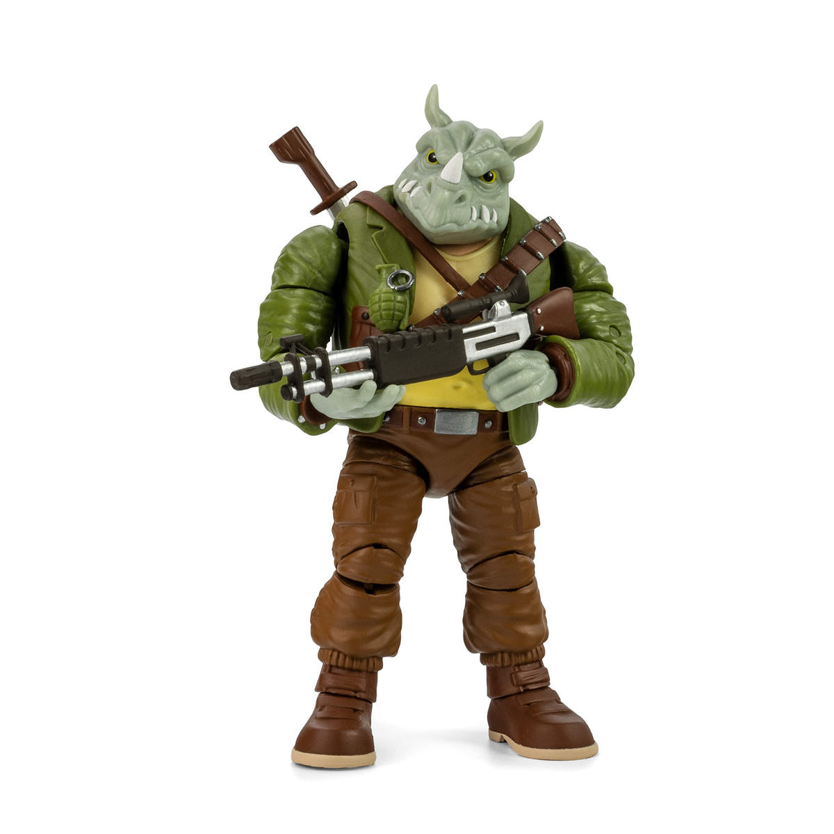 The Loyal Subjects Rocksteady figure front view for dynamic TMNT displays.