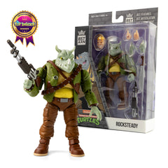The Loyal Subjects Rocksteady head portraits offer alternate expressions.