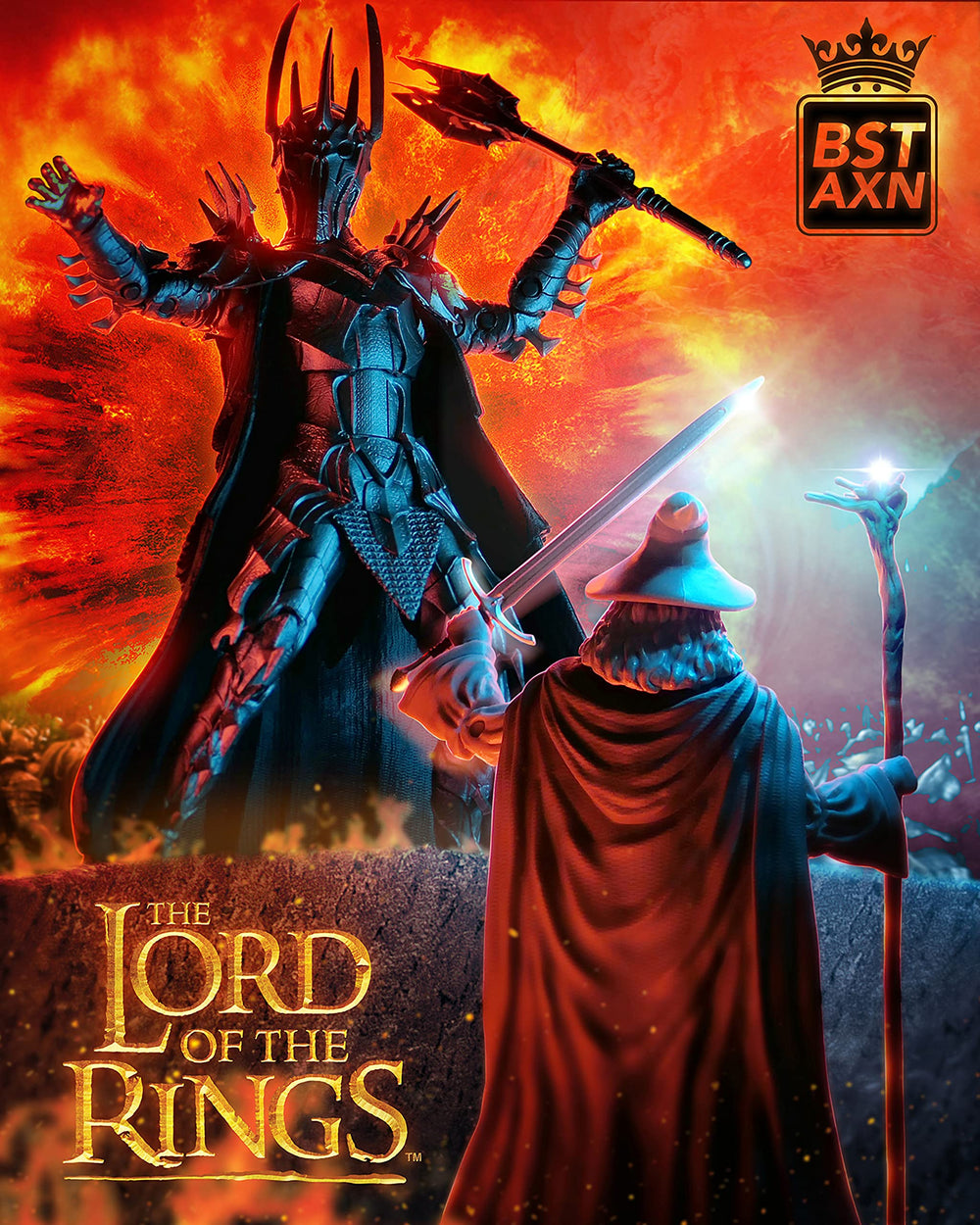 The Loyal Subjects Sauron BST AXN 5 themed packaging enhances collectibles display