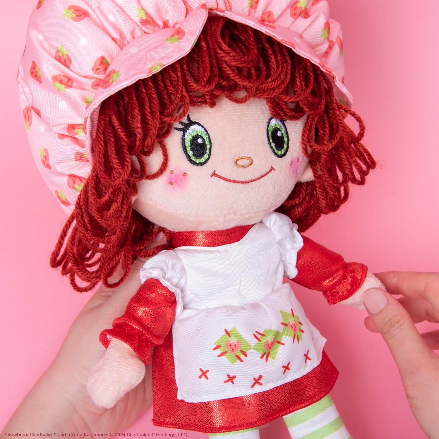 The Loyal Subjects Shortcake gold shoes with heart accents for charm.