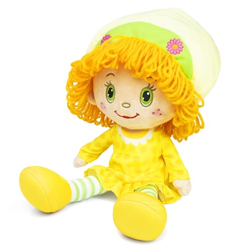 The Loyal Subjects Lemon Meringue ragdoll in lemon-yellow dress for nostalgic bedtime fun.