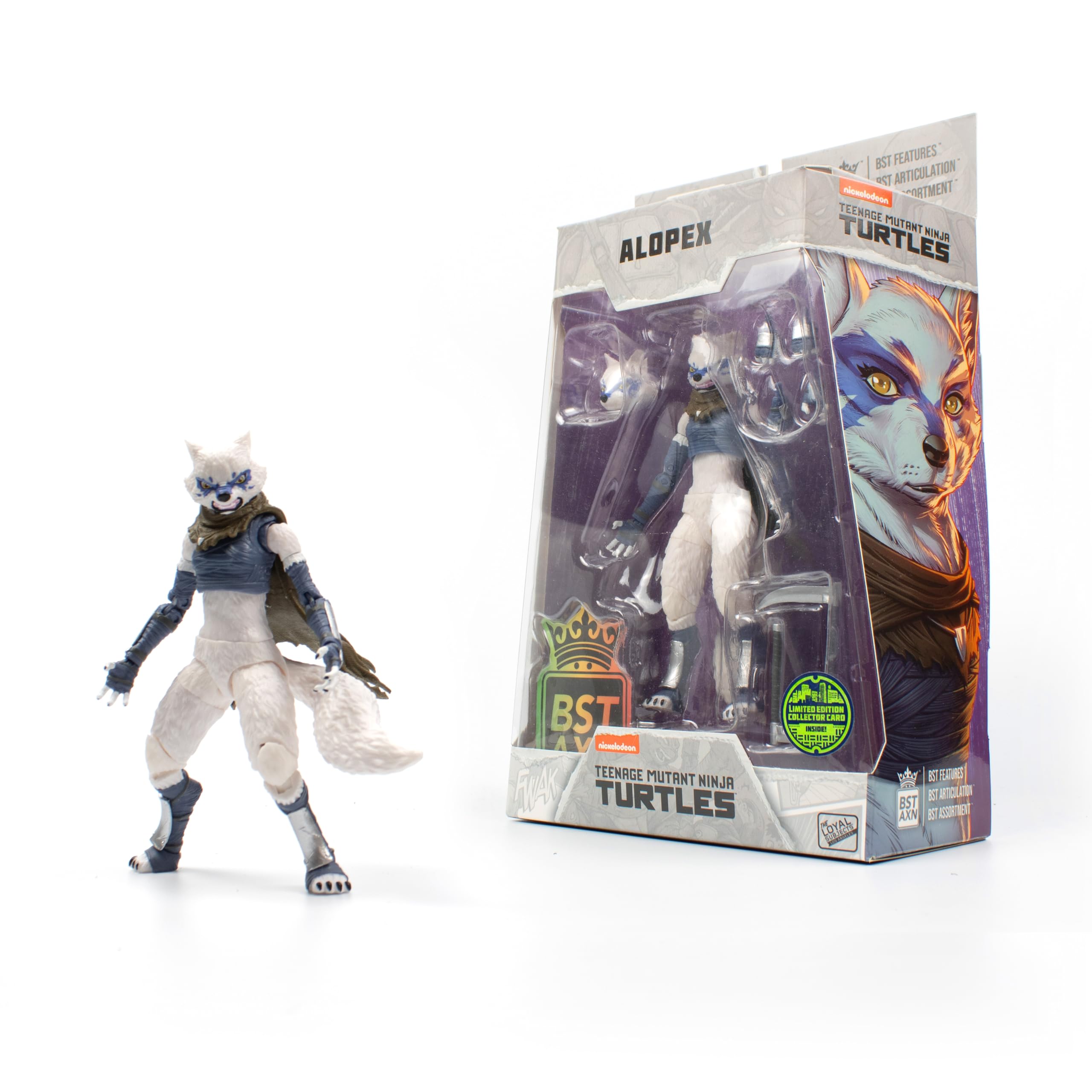 The Loyal Subjects Alopex collectors card features exclusive IDW art for display.
