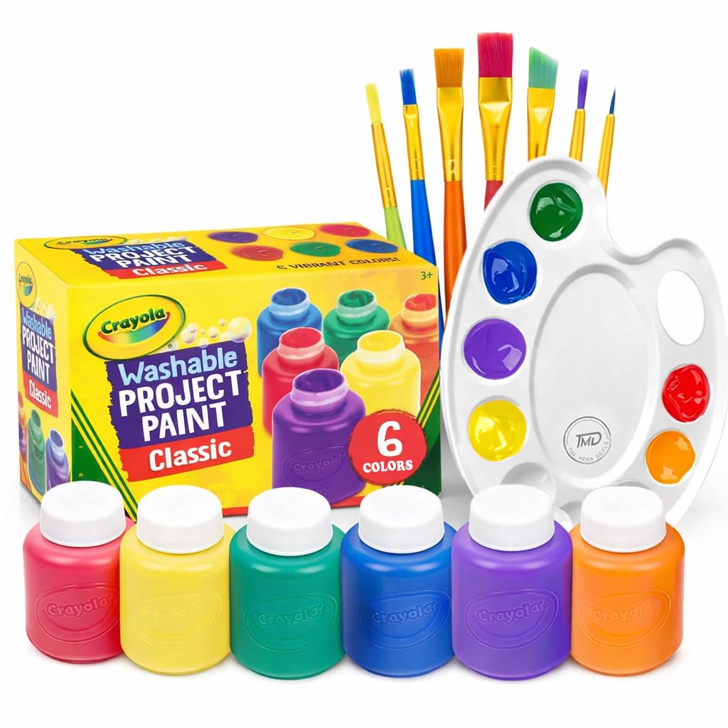 The Mega Deals kids paint set with six colors for creative painting sessions