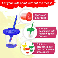 The Mega Deals toddler paintbrushes provide easy, comfortable strokes for little hands.