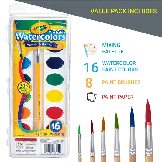 The Mega Deals watercolor paper pad provides thick, bleed-resistant paper for bold color washes.