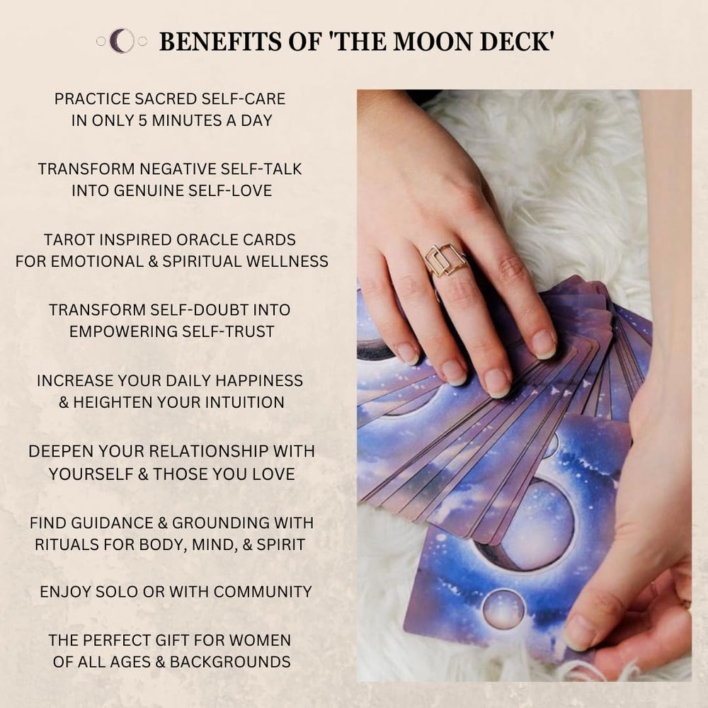 The Moon Deck eco-printed paper page with sustainable design details