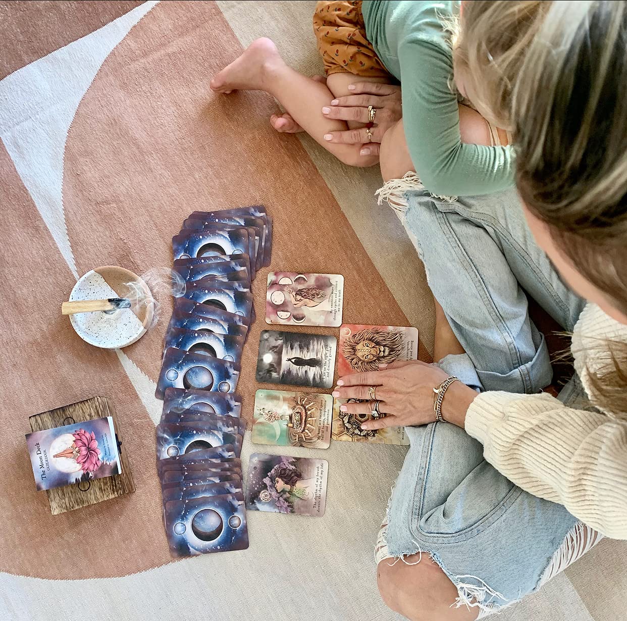 The Moon Deck moon wisdom ritual card used during journaling