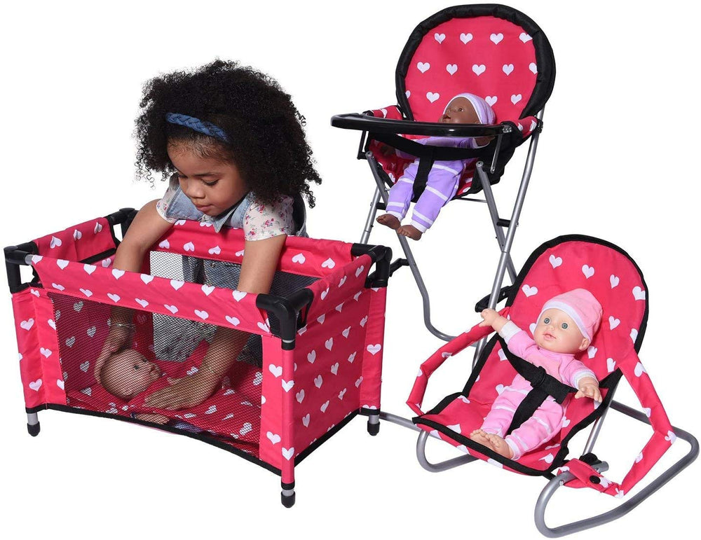 The New York Doll Collection 18-inch doll furniture with sturdy metal construction.