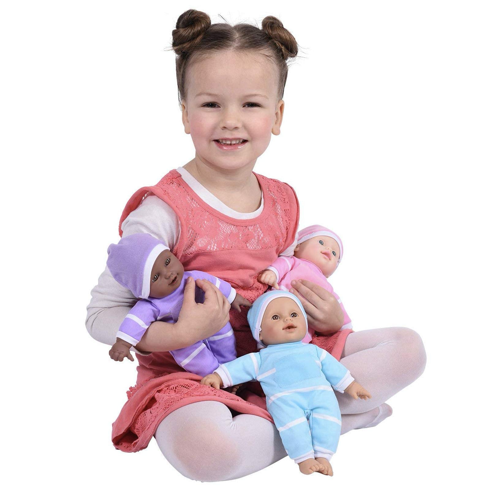 The New York Doll Collection detailed vinyl head adds lifelike charm.