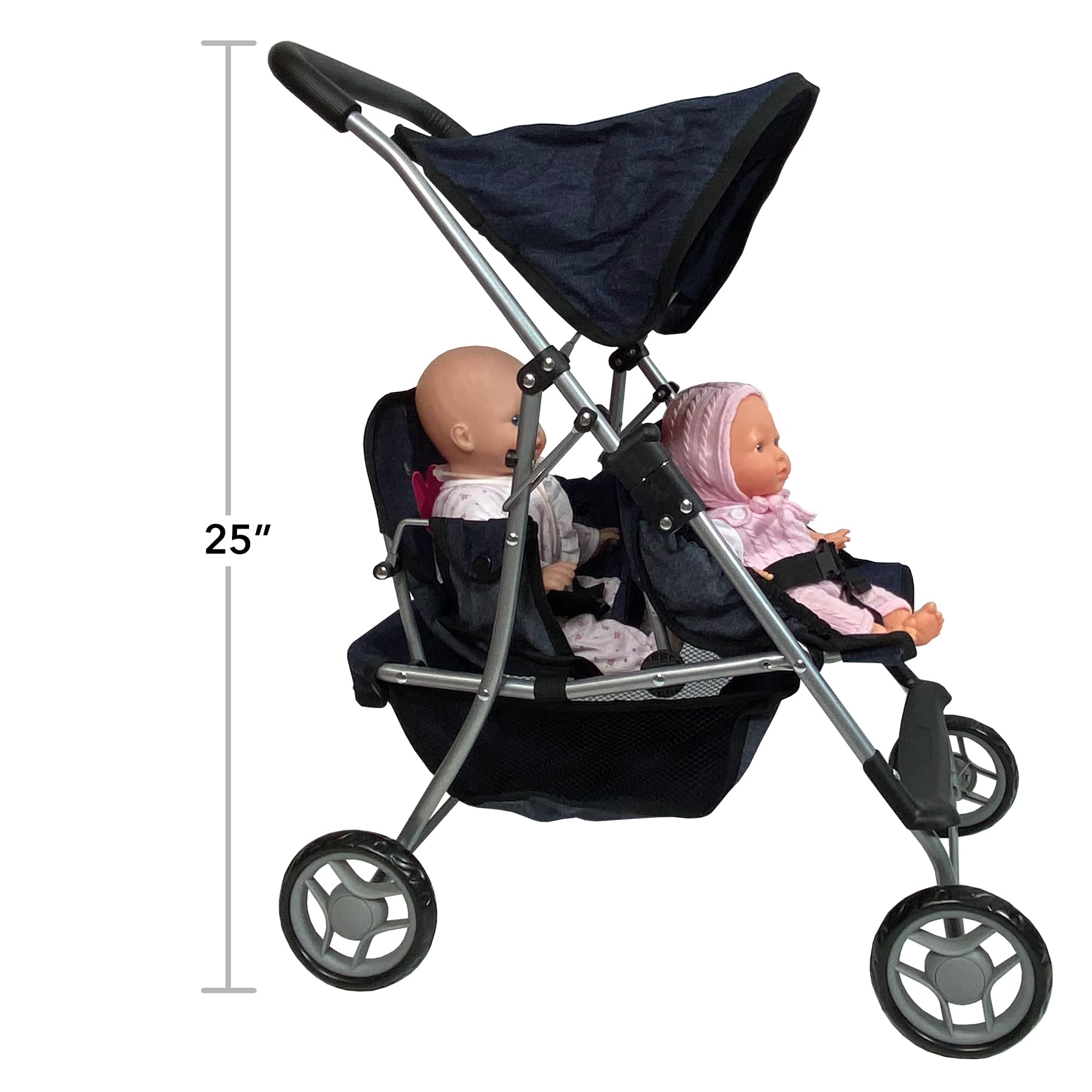 The New York Doll Collection doll carriage accessory makes outings easier and more imaginative