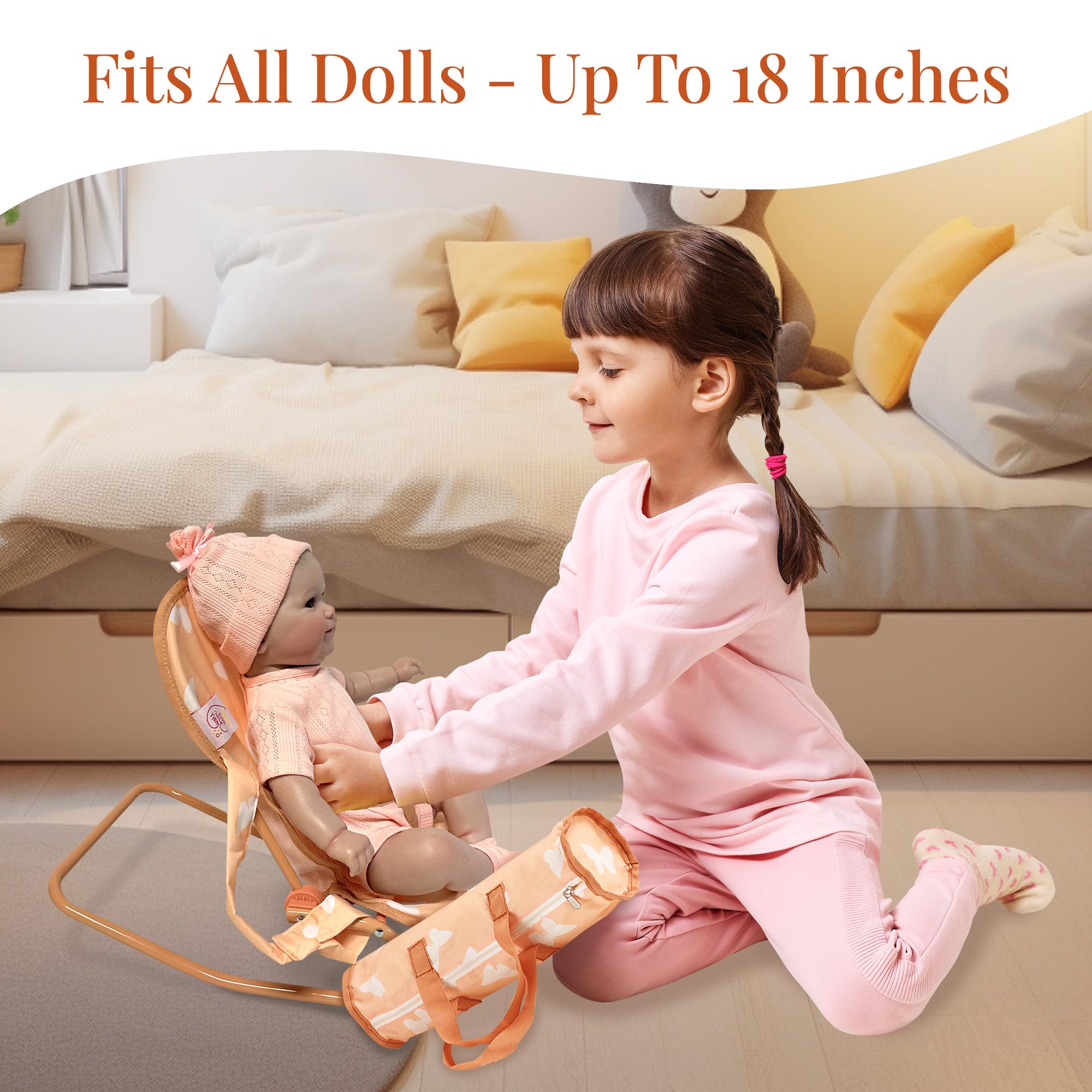 The New York Doll Collection doll crib play set for nap-time and overnight pretend play.