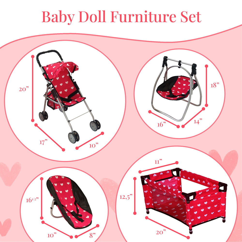 The New York Doll Collection doll crib playset shown as a cozy crib for naps.