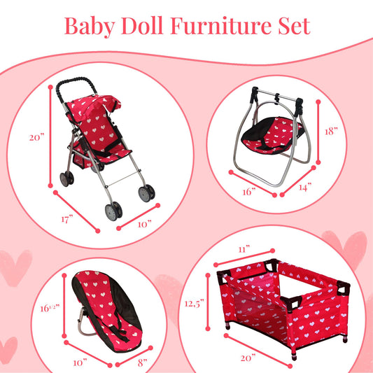 The New York Doll Collection doll crib playset shown as a cozy crib for naps.