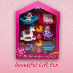 Doll highchair and bed from The New York Doll Collection for caregiving pretend play
