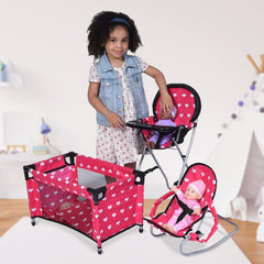 The New York Doll Collection high chair dimensions 12x6x24 inches.