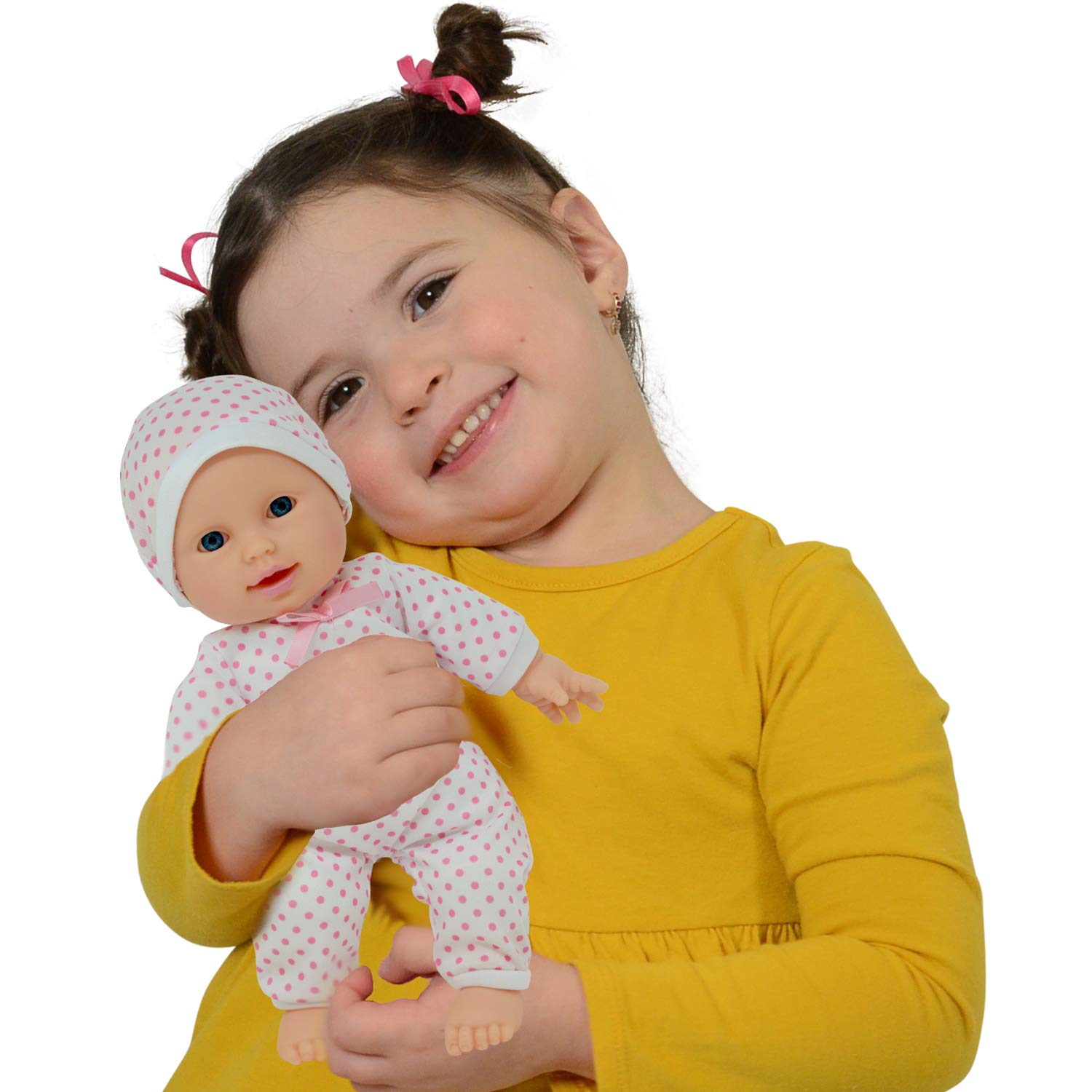 The New York Doll Collection matching hat enhances cute styling