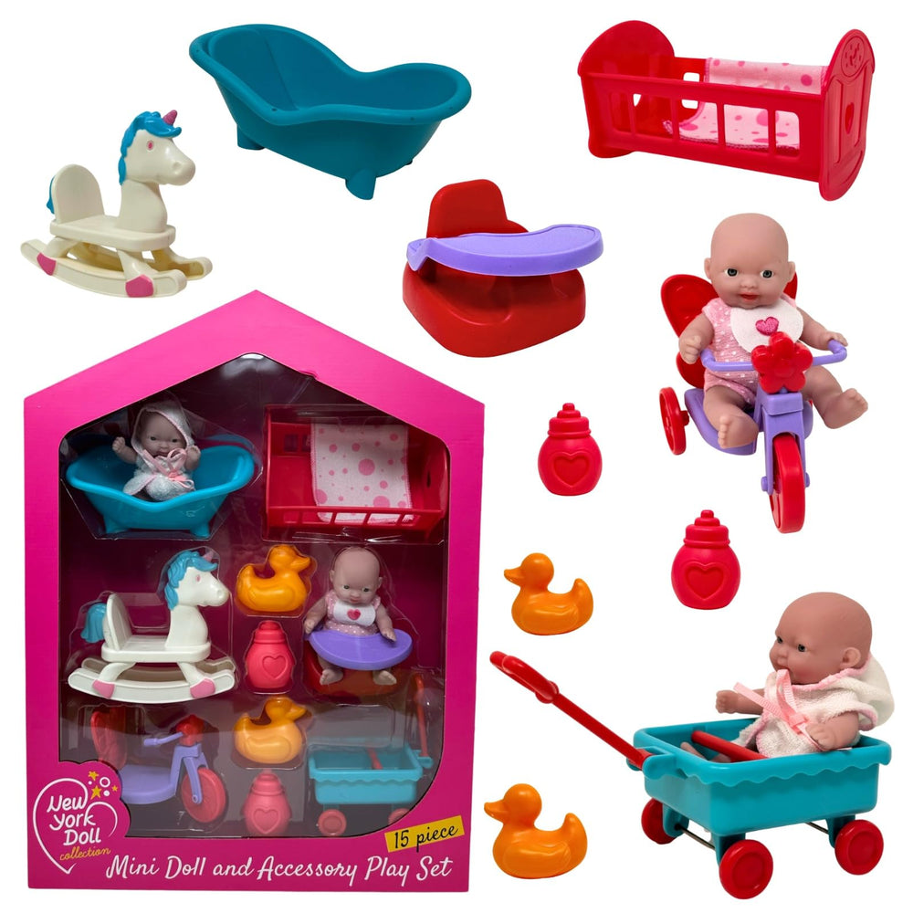 The New York Doll Collection mini baby dolls ready for imaginative play and storytelling