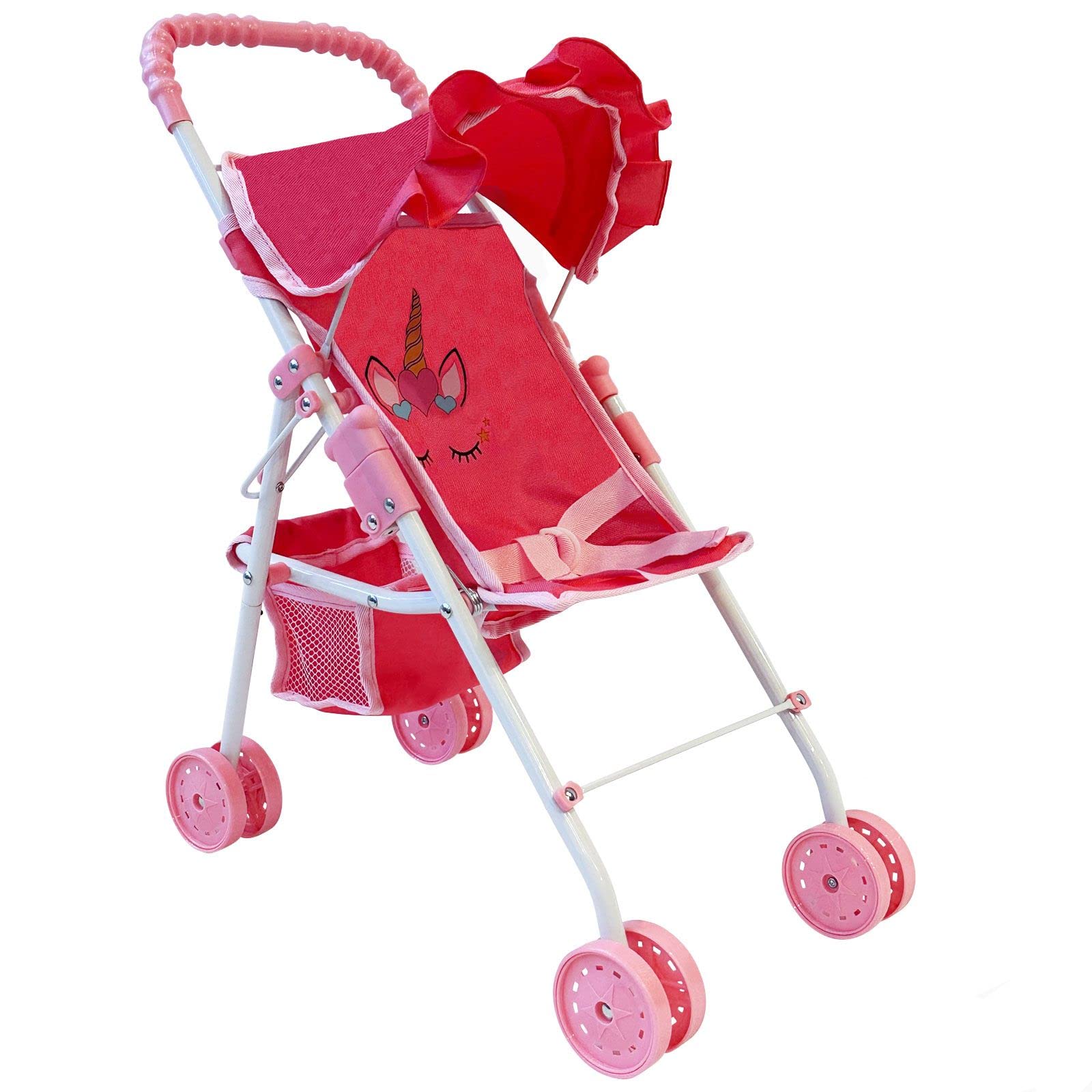 The New York Doll Collection My First Baby Doll Stroller 21-inch unicorn print for imaginative play