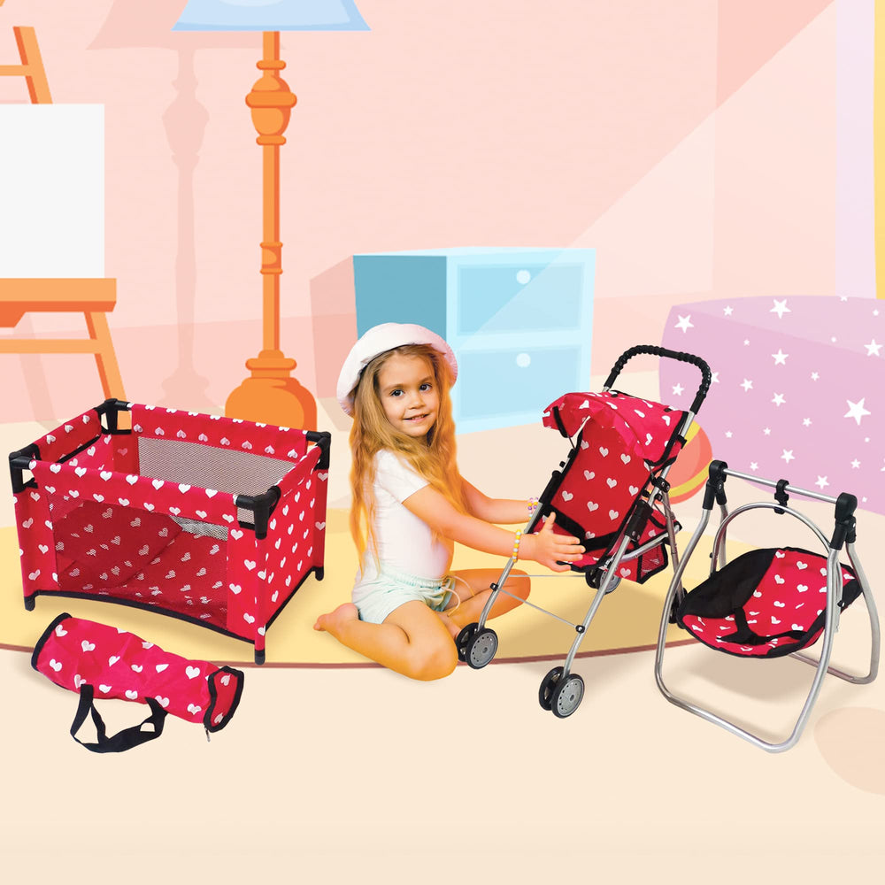 The New York Doll Collection travel-friendly doll toy set ideal for sleepovers.