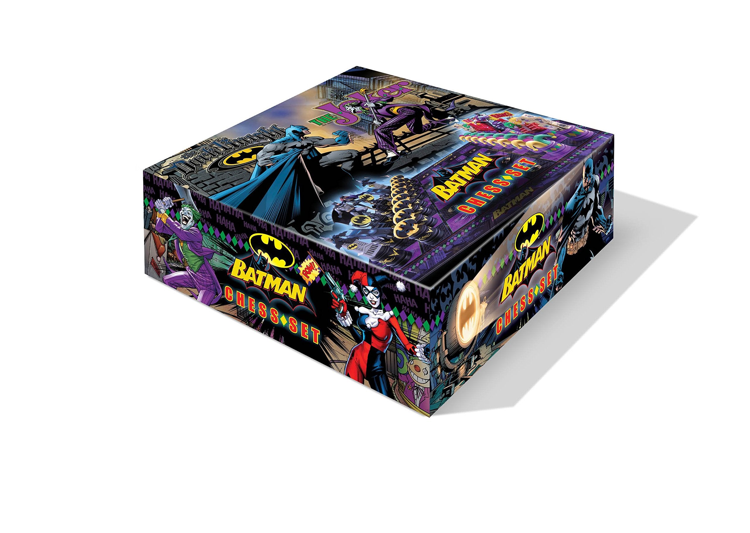 The Noble Collection Batman chess set pieces featuring iconic characters for immersive play.
