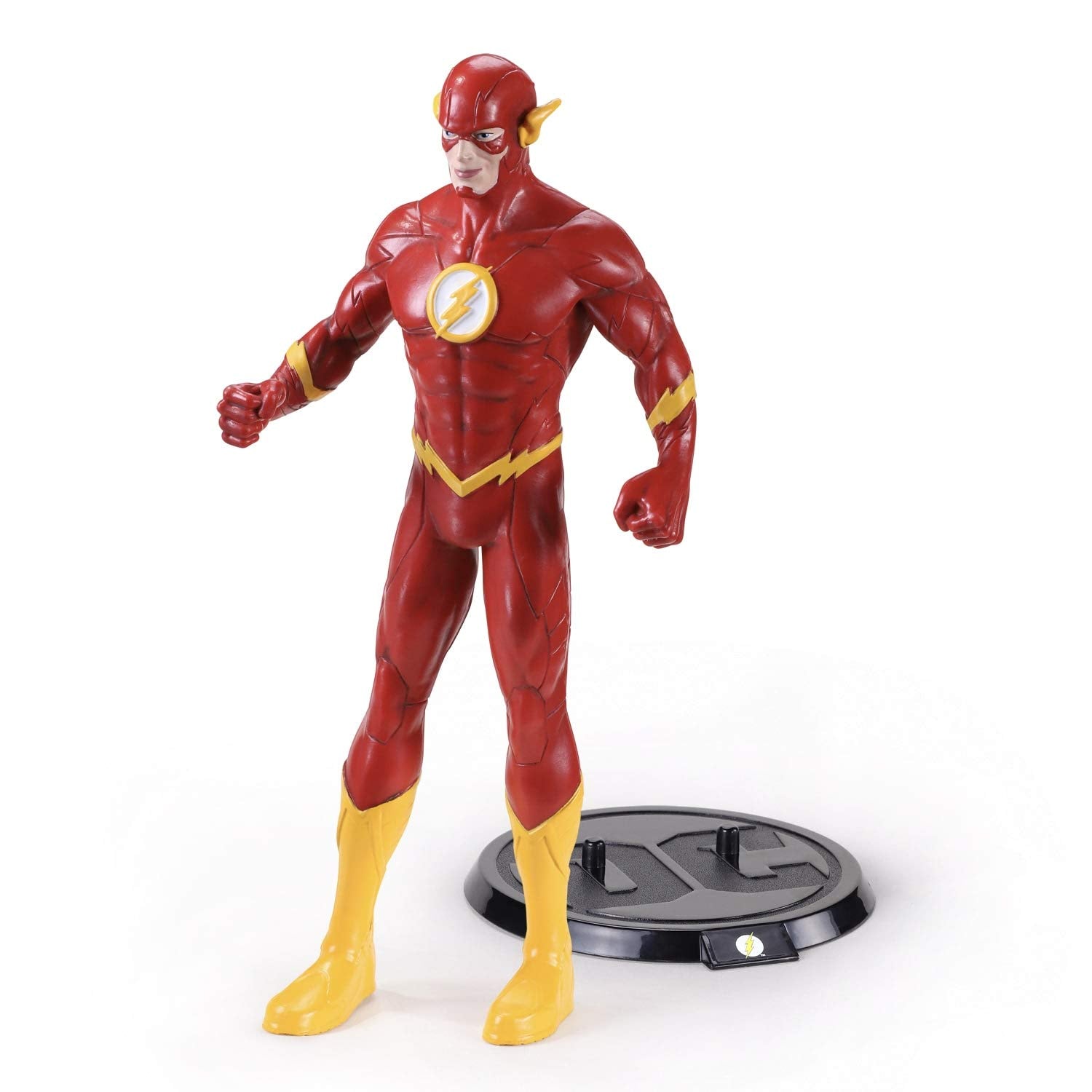 The Noble Collection BendyFigs Flash vibrant colors capture comic energy.