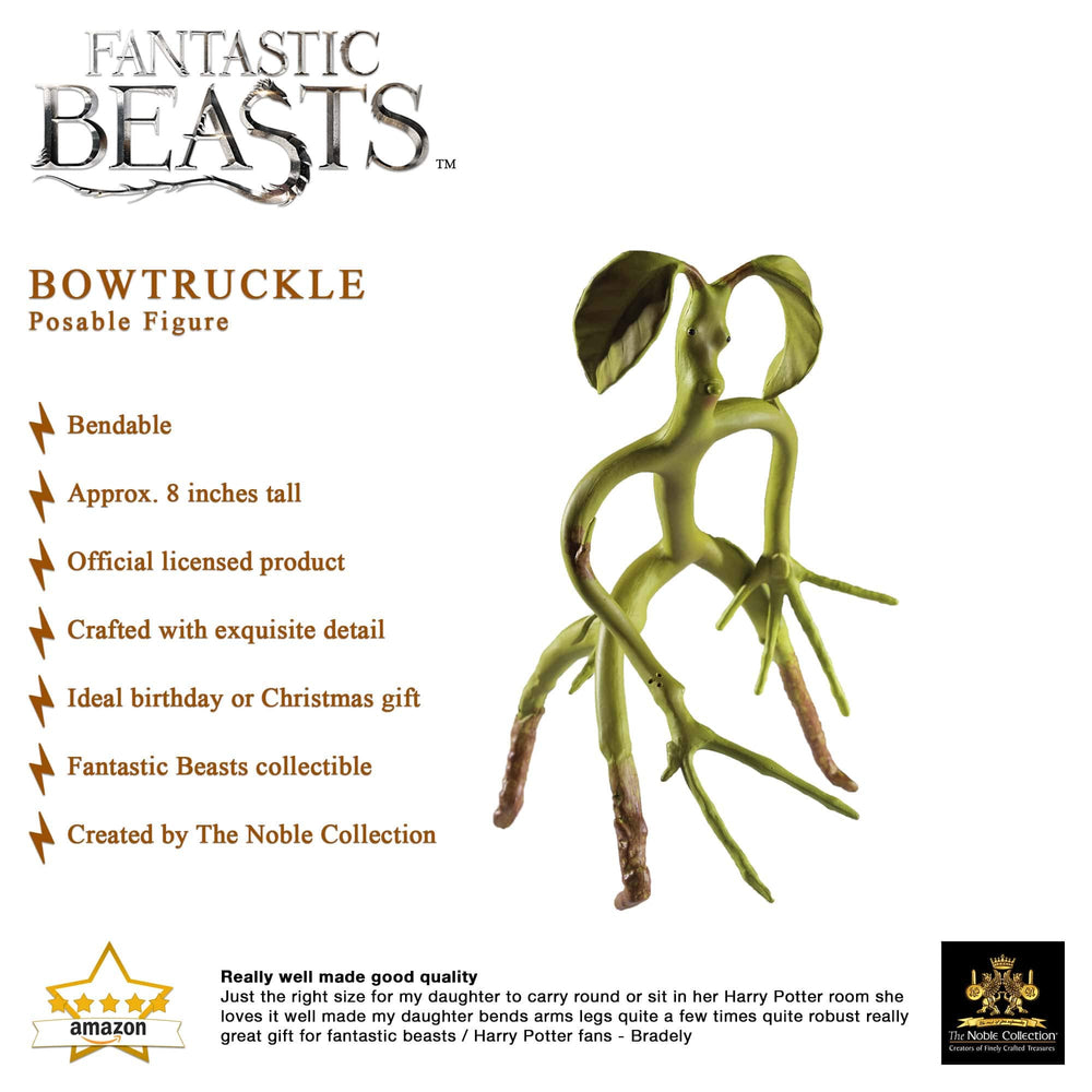The Noble Collection Bowtruckle Pickett 7-inch figure ideal for display and play.