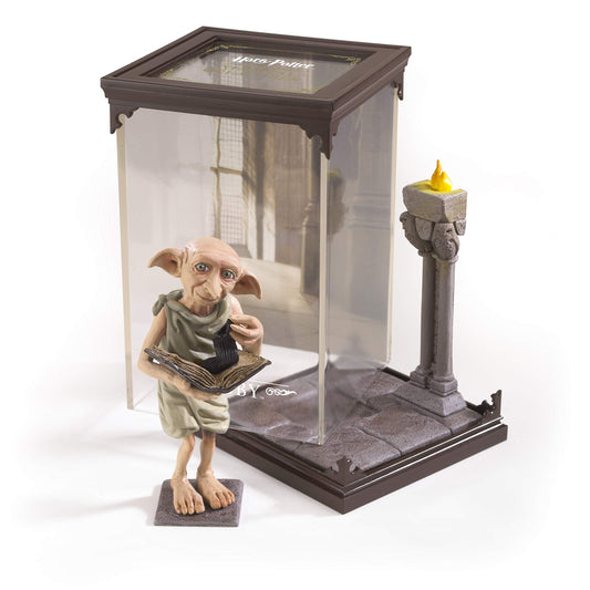 The Noble Collection Dobby diorama figurine showcases detailed hand-painting for display