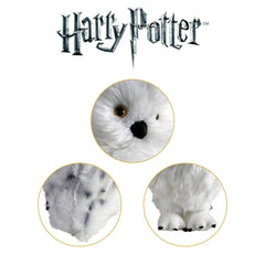 The Noble Collection Hedwig Plush packaging emphasizes official Warner Bros licensing.