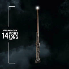 The Noble Collection Harry Potter Illuminating Wand easy battery installation with clear orientation.