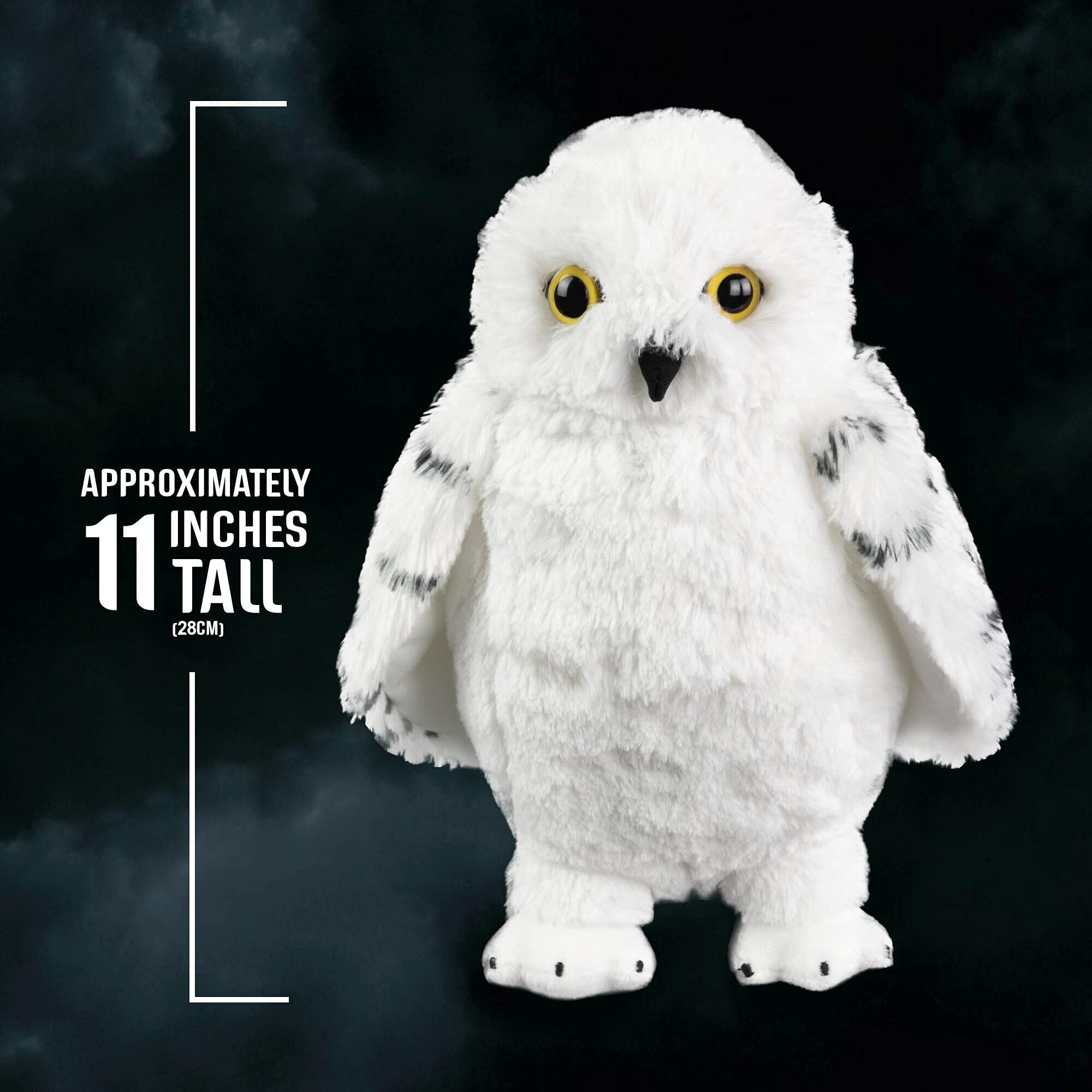 Close-up feathers on Hedwig plush showing textured patterning.