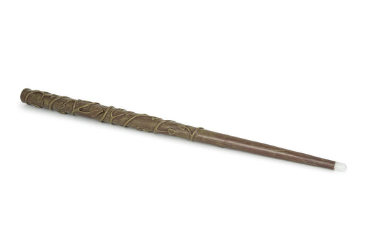 The Noble Collection Hermione Wand off mode displayed for stable display