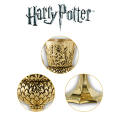 The Noble Collection Hufflepuff Cup packaging for gift-ready presentation.