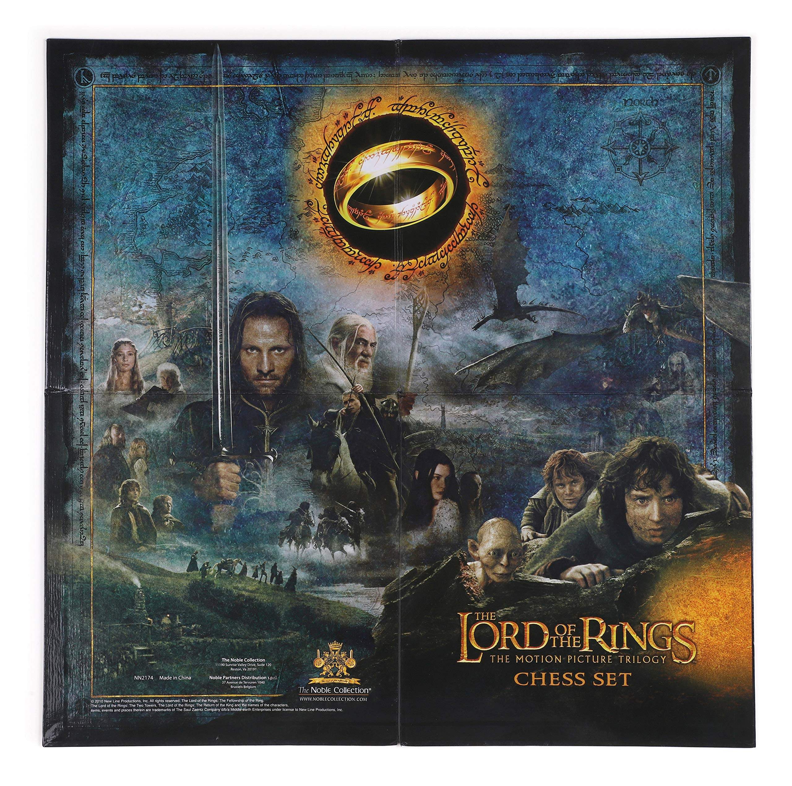 The Noble Collection Saruman figure anchors the lineup with presence.