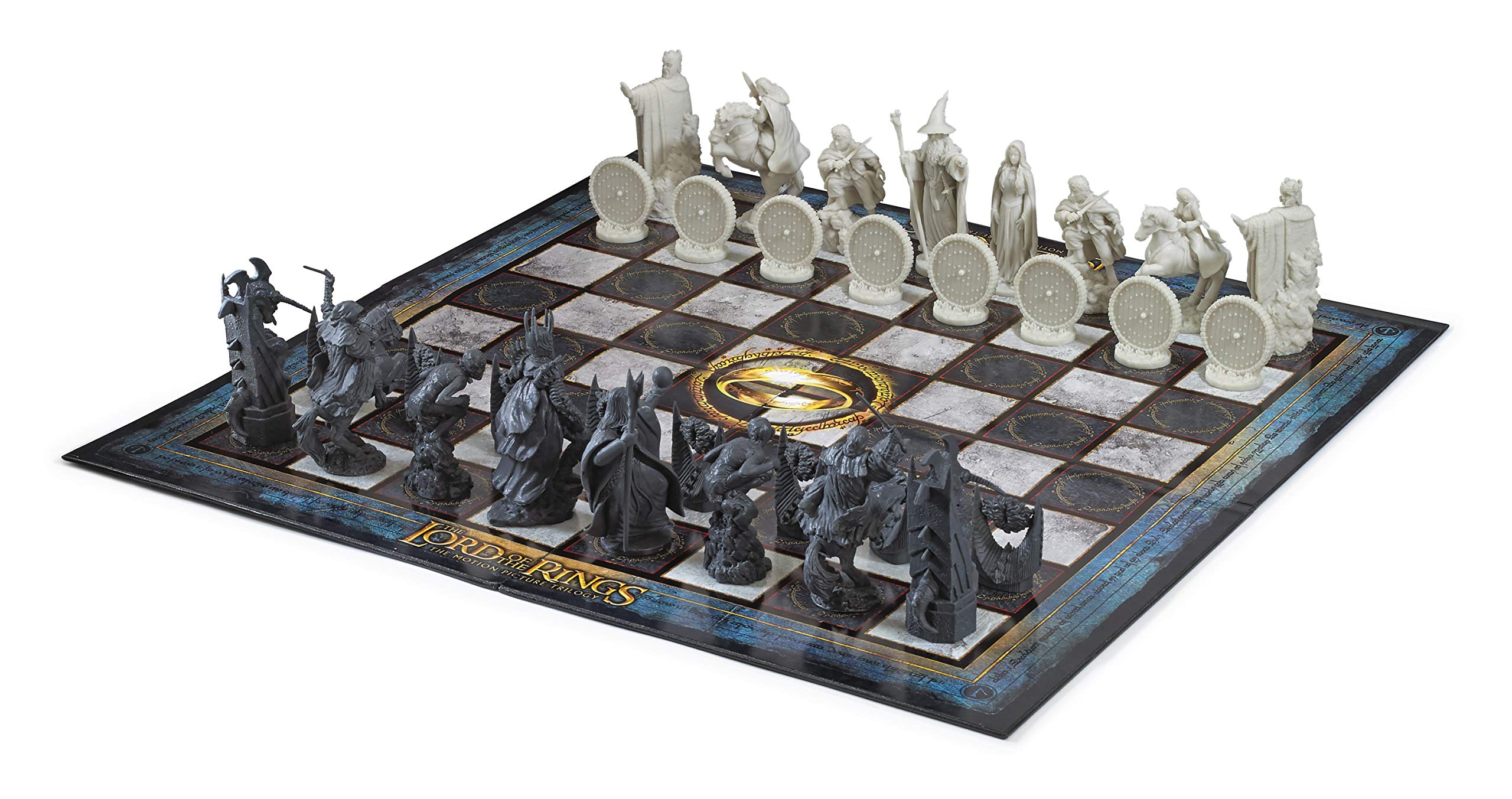 The Noble Collection Sauron figure creates dramatic focal point during games.