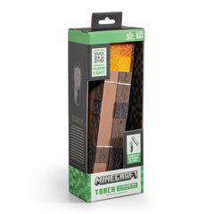 The Noble Collection Minecraft Torch Illuminating Collector in a bedroom enhances game-room ambience.