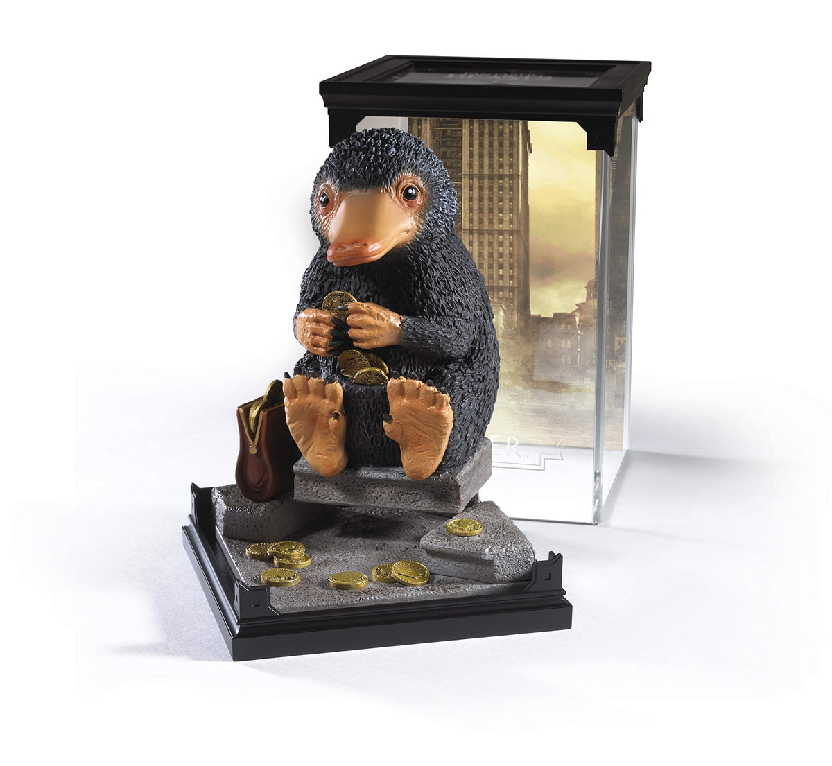 The Noble Collection Niffler No.1 figure front view showcases detailed sculpt and collectible pose.