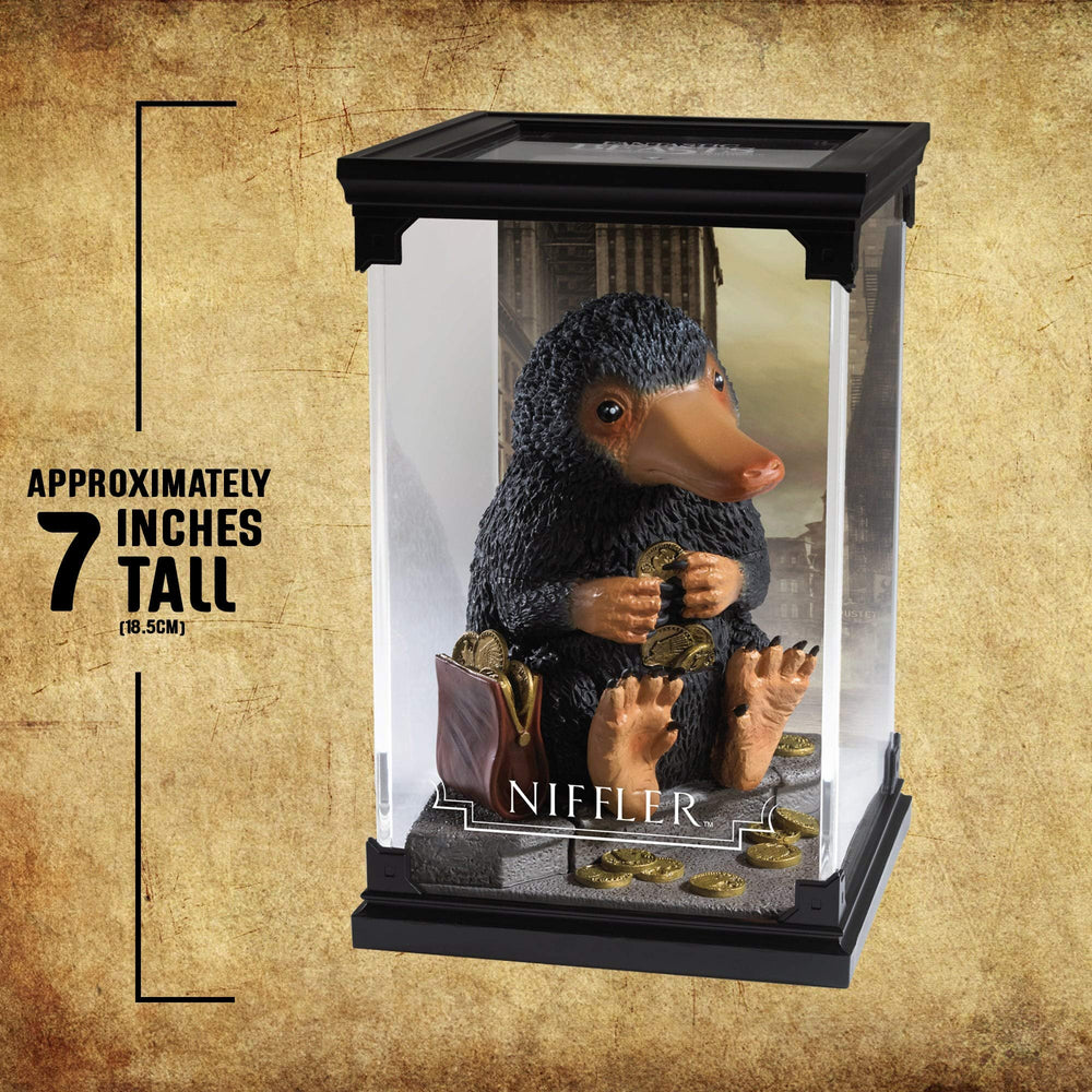 The Noble Collection Niffler No.1 removable cover demonstrates interactive display option.